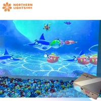 Salle immersive 3D, projection holographique interactive sur mur, jeu interactif tout-en-un de réalité augmentée sur mur/sol