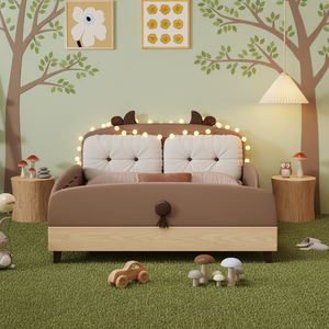 Letto per Bambini in Legno Massello di Alta Qualità, Moderno <span class=keywords><strong>e</strong></span> Semplice, con Sponda di Sicurezza, Letto Singolo per Ragazzi <span class=keywords><strong>e</strong></span> Ragazze - Product Image 6