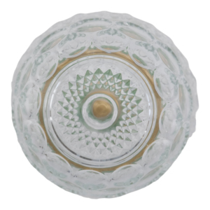 Pot de rangement rond en verre sculptural avec couvercle orné de cristaux pour la décoration du salon, objet de décoration moderne pour la maison - Product Image 5