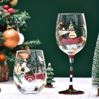 Verres à whisky transparents personnalisés faits à la main en vrac pour Noël, étanches, réutilisables pour les restaurants, les bars et la maison