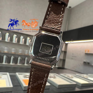 Montre analogique de luxe pour femme Longnes 2025, cadran carré avec petit cristal, bracelet en cuir, mouvement à quartz, chronomètre Hiou - Product Image 6