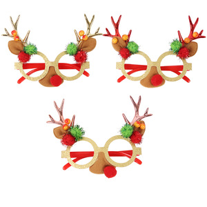 Lunettes de Noël à motif de cerf de dessin animé, accessoires de Noël pour adultes et enfants, cadeaux de fête, lunettes de déguisement pour événements festifs - Product Image 2