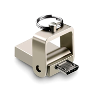 Flashdisk Metal OTG Putar 2 in 1 Micro USB untuk Ponsel Android Logo Custom Grosir