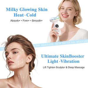 Perangkat kecantikan wajah Leher 3-in-1 portabel, perangkat USB Plug alat perawatan kulit rumah, getaran mikro untuk mengencangkan kulit, memahat wajah - Product Image 5