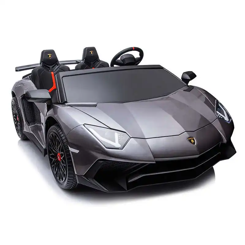 24V Licensed Lamborghini Aventador SV Two-seat Electric Kids Car With Brushless Motor Parent-child Car
