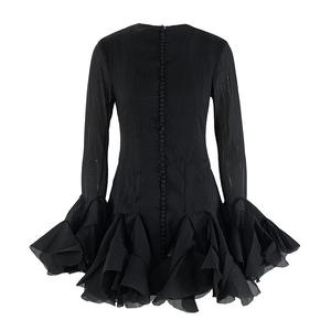 Váy cổ tròn thanh lịch cho nữ mùa xuân mới của phụ nữ mỏng bất thường váy ngắn - Product Image 5