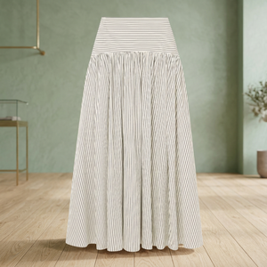 Jupe pour femme en coton bohème à fleurs tissées et brodées - Product Image 3