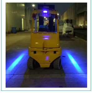 Luz de advertencia para montajes laterales de carretilla elevadora, barra de luz de trabajo de 10-80V, luz de seguridad para uso en zona roja o azul - Product Image 4