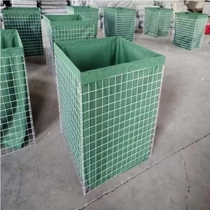 Cage anti-explosion en treillis métallique galvanisé soudé, barrière défensive <span class=keywords><strong>mobile</strong></span>, boucle de verrouillage, sac de sable détachable, anti-émeute - Product Image 6