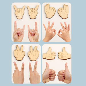 Montessori Inspired Kindergarten Other Educational Toys Puzzle Matching Gesture Cross-Border Desktop Building Blocks Awareness - Product Image 5