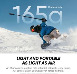 กล้องแอคชั่น 360 องศา รุ่นใหม่ เซ็นเซอร์ CMOS กันน้ำ 15 เมตร ป้องกันการสั่นไหว เลนส์เปลี่ยนได้ ภาพคมชัดระดับ 8K HD บันทึกวิดีโอแบบ MicroSD สำหรับ Vlog และกีฬา - Product Image 2