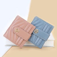 Boisee Dompet Pendek Kulit Pu Wanita, Dompet Kartu Kredit Pendek Mewah Model Korea