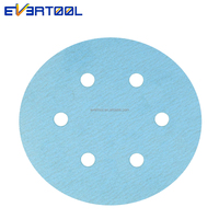 Disque de ponçage auto-agrippant EVERTOOL 150 mm pour décapage de peinture automobile, 7 trous, avec grain abrasif de qualité supérieure