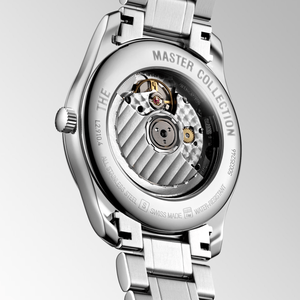 Round Annual <b>Calendar</b> Automatic Mechanical Watch with Crystal Index Dial and Stainless Steel Bracelet Longinesing - Product Image 6