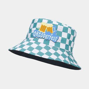 Mũ chống nắng kẻ sọc màu xanh và trắng lễ hội bia October Đức Munich mũ xô tiệc - Product Image 1