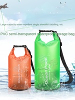 Tas Kering PVC Semi-Transparan Bening Tahan Air untuk Olahraga Luar Ruangan, Pantai, Arung Jeram, Berenang & Menyelam - Tas Renang Menyelam