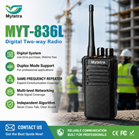 Radio Walkie Talkie Digital de Malla MYT 836L, Bidireccional, LoRa, Modo Dual, Canales Programables por Software para Seguridad en Obras de Construcción