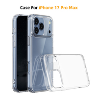 Usine En Gros 2.0mm Épaisseur Quatre Coins Anti-dérapant Téléphone étui pour iphone 17 Promax Super Anti-chute
