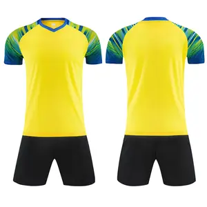 도매 가격 축구 훈련 착용 직물 소재 저지 축구 유니폼 새로운 모델 세트 의류 도매 하위