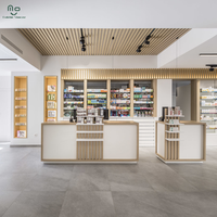 Nouvelle Vitrine de Pharmacie Design, Comptoir de Caisse pour Magasin de Médicaments, Étagère de Pharmacie, Armoire de Rangement Pharmaceutique LED