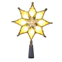 Éclairage de sommet d'arbre de Noël LED blanc chaud à intensité variable, étanche IP33, transfrontalier, 30 pouces