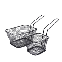 Panier de service en fer pour frites, panier à collation en fil métallique avec poignée, panier à apéritifs, pour poulet frit, restaurant, café, ustensiles de table