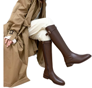 <span class=keywords><strong>Stivali</strong></span> da Equitazione da <span class=keywords><strong>Donna</strong></span> Pronti per la Spedizione con Tacco Basso e Punta Tonda al Polpaccio, Autunno Inverno, Direttamente dalla Fabbrica - Product Image 1