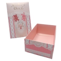 Boîte de présentation de jouets personnalisée en gros avec fenêtre transparente en PVC, emballage en carton pliable pour poupées et jouets en peluche