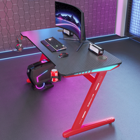 Table de jeu intelligente DeChuan en forme de Z, bureau de jeu en bois pour chambre à coucher, meuble long avec assemblage requis