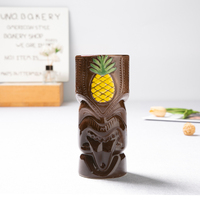 Mugs à cocktail en porcelaine 3D sur le thème de la Terre des Oiseaux, style Tiki classique, pour Pâques, tasses à bière en céramique, mugs Tiki Hawaï.
