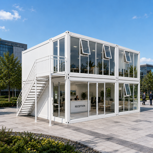 Pannelli Sandwich in Lana di Roccia <span class=keywords><strong>Bianca</strong></span> EPS, Casa Container Prefabbricata Modulare per Ufficio Portatile, Dimensioni Personalizzabili, Rivestimento Antiruggine - Product Image 4