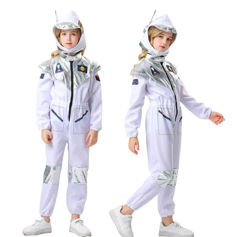 लड़कों के लिए अंतरिक्ष यात्री पोशाक, बच्चों के लिए अंतरिक्ष पायलट जंपसूट, हेलमेट के साथ, स्पेस ड्रेस अप, कॉस्प्ले जन्मदिन उपहार