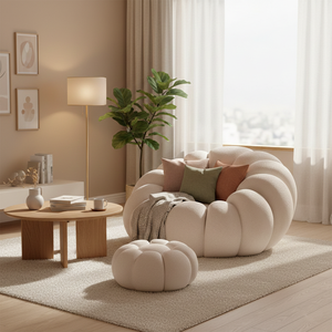 Sillón Giratorio, Sillón Reclinable Individual, Sillón de Descanso, Muebles de Salón de Terciopelo, Otomana, Sillón de Descanso Cómodo - Product Image 6