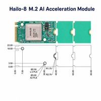 Hailo-8 26 TOPS INT8 NPU Key M 2242 2280 Linux Windows Mesin Inferensi Waktu Nyata Visi Mesin Latensi Rendah 10W TDP M.2 Akselerator AI
