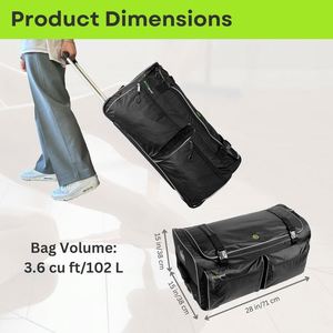 FFree Sample ashion Dance <b>Bag</b> with Garment Rack <b>Wheels</b> Dance Duffel with Garment Rack Gament Dance <b>Bag</b> for Adults - Product Image 5
