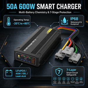 <span class=keywords><strong>Chargeur</strong></span> de <span class=keywords><strong>batterie</strong></span> de voiture robuste 12V 50A DC-DC <span class=keywords><strong>pour</strong></span> installation embarquée en <span class=keywords><strong>camping</strong></span>-<span class=keywords><strong>car</strong></span>, yacht, tout-terrain et automobile - Product Image 3