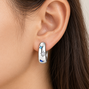 Pendientes de estrella y luna para mujer, joyería de moda minimalista y elegante para uso diario, regalo - Product Image 2