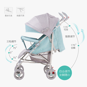 Hebao Baby Stroller Lightweight Folding Shock Absorbing <b>Umbrella</b> Stroller With Reclining Seat For Infant And <b>Toddler</b> - Product Image 1