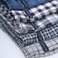 FF2182 vente en gros ceinture élastique coton sous-vêtements pour hommes respirant sous-vêtement confortable Plaid hommes tissé Boxer Shorts