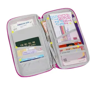 Tas Dompet Kartu Kredit Pria dan Wanita, Tas Penyimpan Tiket Pesawat, Penyimpan Kartu ID Kartu Kredit Multifungsi