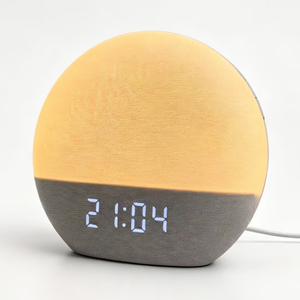 <span class=keywords><strong>Réveil</strong></span> électronique <span class=keywords><strong>en</strong></span> tissu avec lumière de <span class=keywords><strong>réveil</strong></span> et alarme, lumière intelligente effet lever de soleil avec bruit blanc pour le sommeil - Product Image 1