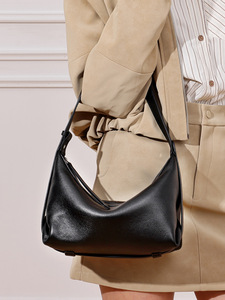 Custom LOGO Women's Genuine Leather Cross Body <b>Bag</b> Minimalist Bucket Fashion Handbag Dress Lightweight Portable High Quality - Product Image 2
