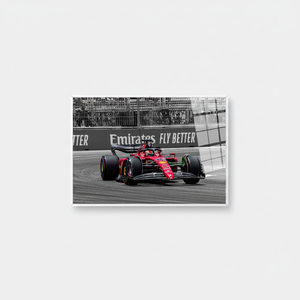 Charles Leclerc Ferrari F1 Art Deco Panel Clear <b>Framed</b> Hanging Wall Decor Print with Tempered Glass - Product Image 2