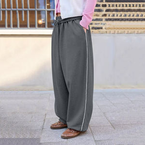 Vêtements sur mesure en gros pour grandes tailles et grands hommes Pantalons de survêtement pour femmes à taille basse Hip Hop Pantalons amples Pantalons de survêtement essentiels Pantalons pour femmes - Product Image 4