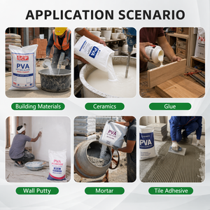 Alcohol Polivinílico de Alta Pureza y Calidad, PVA Instantáneo <span class=keywords><strong>en</strong></span> Agua Fría, para Uso <span class=keywords><strong>en</strong></span> la Industria de la Construcción, Masilla para Paredes, Mortero de Cemento - Product Image 4