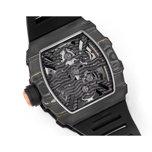 Modern High-end Top-quality Luxury 1201 <b>Black</b> Carbon Fiber Skeletonized Tourbillon Automatic Mechanical <b>Watch</b> for <b>Men</b> - Product Image 5