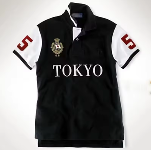<span class=keywords><strong>Polo</strong></span> décontracté pour homme en coton 100% avec logo brodé personnalisé, coupe courte, hauts de créateur de la marque Laurenes City - Product Image 5