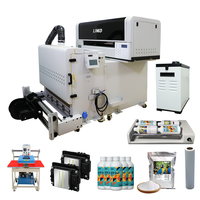 LINKO Tout-en-un I3200 Machine automatique de séchage de T-shirt de 60cm à 2 têtes Imprimante DTF multicolore 3d avec encre DTF