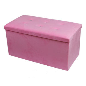 <span class=keywords><strong>80L</strong></span> Veludo Armazenamento Otomano Bench <span class=keywords><strong>Box</strong></span> para Corredor Sala Estofados Folding Storage Stool - Product Image 6