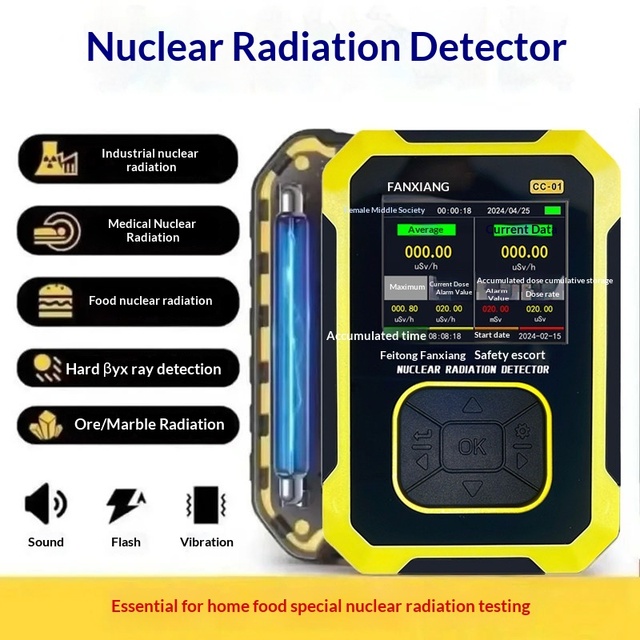 FANXIANG Professional Nuclear Radiation Detector CC-01 for Food & Seafood Detection X-ray & Gamma Ray Geiger Counter